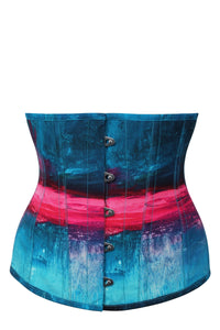 Corset Story MY-641 Stormy Night Blue and Pink Underbust Corset