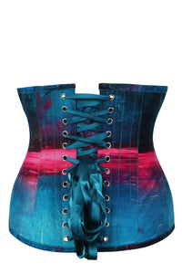 Corset Story MY-641 Stormy Night Blue and Pink Underbust Corset