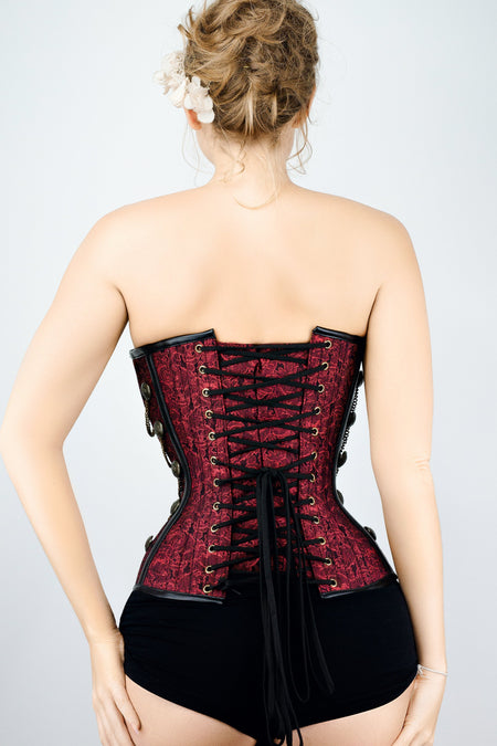 Corset Story ND-003 Red Steampunk Corset With Chains