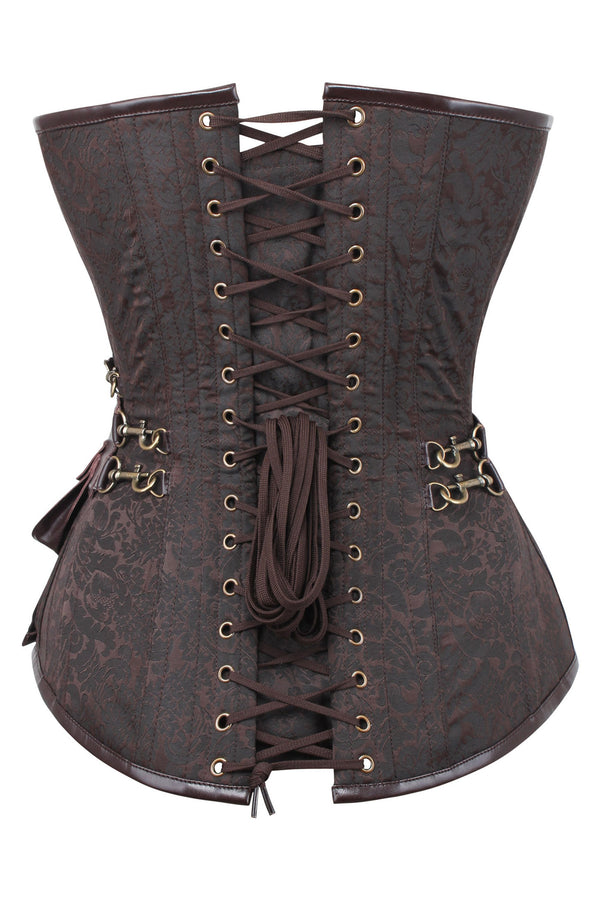 Corset Story WTS222 Brown Longline Steampunk Corset