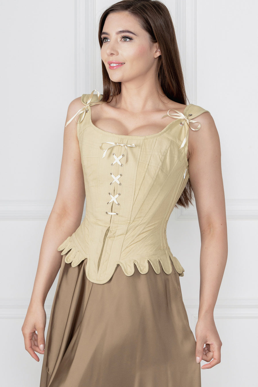 Historically Inspired 1600-1650 Cotton Overbust Corset