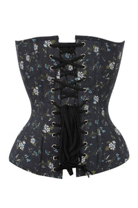 Ditsy Floral Printed Cotton Overbust Corset